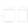 Brixham Wall Single (1513002) in Grey Concrete - Technical Drawing Thumbnail