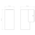 Tallinn Single (1516001) in Anthracite - Technical Drawing Thumbnail