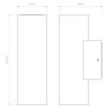 Tallinn Twin (1516002) in Antracita - Technical Drawing Thumbnail