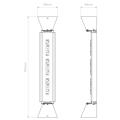Wall Base 440 LED Phase (1367004) in Matt White - Technical Drawing Thumbnail