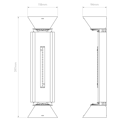 Wall Base 300 LED Phase (1367005) in Matt White - Technical Drawing Thumbnail