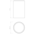 Tallinn Surface (1516003) in Anthracite - Technical Drawing Thumbnail