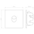Tango LED 2700K (1175012) in Matt White - Technical Drawing Thumbnail