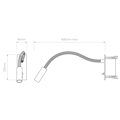 Leo Switched LED 2700K (1295041) in Matt Nickel - Technical Drawing Thumbnail