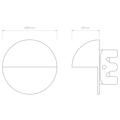 Tivola LED 2700K (1338018) in Antique Brass - Technical Drawing Thumbnail