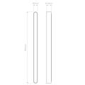 Atticus 900 2700K (1440032) in Polished Chrome - Technical Drawing Thumbnail