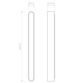Atticus 600 2700K (1440033) in Matt Black - Technical Drawing Thumbnail