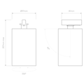 Can 100 Track 2700K (1396057) in Matt Black - Technical Drawing Thumbnail