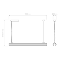 io Pendant 1000 2700K (1409077) in Matt Black - Technical Drawing Thumbnail