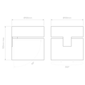 Lynx 2700K (1403011) in Matt Black - Technical Drawing Thumbnail