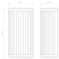 Versailles 250 Phase Dimmable 2700K (1380113) in Polished Chrome - Technical Drawing Thumbnail