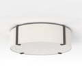 Ceiling Base 410 (1462002) in Matt White with Elba Round 450 Shade (5042001) in White Fabric - Thumbnail