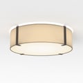Ceiling Base 410 LED Phase (1462015) in Matt White with Elba Round 450 Shade (5042021) in Putty Fabric - Thumbnail