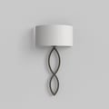 Caserta (1349010) in Bronze with Semi Drum 320 Shade (5026001) in White Fabric - Thumbnail