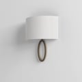 Lima (1318009) in Bronze with Semi Drum 320 Shade (5026001) in White Fabric - Thumbnail