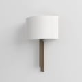 Tate (1334007) in Bronze with Semi Drum 320 Shade (5026001) in White Fabric - Thumbnail