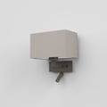 Park Lane Reader LED (1080051) in Bronce with Rectangle 285 (5001017) in Tela Color Masilla - Thumbnail