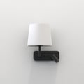 Side by Side (1406002) in Matt Black with Cone 180 (5018035) in White Fabric - Thumbnail