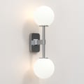 Tacoma Twin (1429002) in Polished Chrome with Tacoma Ribbed Glass (5036004) in White (Opal) - Thumbnail