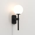 Tacoma Single (1429004) in Negro Mate with Tacoma Glass (5036001) in Blanco (Ópalo) - Thumbnail