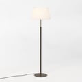 Club Floor (1483002) in Bronze / Messing Natur with French Drum 440 Shade (2 Pack) (5047006) in Weißer Stoff - Thumbnail