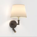 Club Reader (1483011) in Bronze / Natural Brass with French Drum 220 Shade (2 Pack) (5047001) in Putty Fabric - Thumbnail