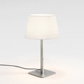 Beaumont Table (1480005) in Matt Nickel with French Drum 330 Shade (2 Pack) (5047004) in White Fabric - Thumbnail