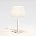 Beaumont Table (1480006) in Matt White with French Drum 330 Shade (2 Pack) (5047004) in White Fabric - Thumbnail