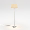 Beaumont Floor (1480010) in Matt Nickel with French Drum 440 Shade (2 Pack) (5047005) in Putty Fabric - Thumbnail
