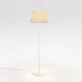 Beaumont Floor (1480011) in Bianco Opaco with French Drum 440 Shade (2 Pack) (5047005) in Tessuto Taupe - Thumbnail