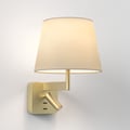 Beaumont Reader (1480019) in Matt Gold with French Drum 220 Shade (2 Pack) (5047001) in Putty Fabric - Thumbnail