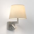 Beaumont Reader (1480020) in Matt Nickel with French Drum 220 Shade (2 Pack) (5047001) in Putty Fabric - Thumbnail
