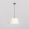 Tapered Round 400 Pleated Pendant (4005229) in Matt Black - Product Thumbnail 1
