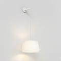 Tapered Round 400 Pleated Pendant (4005369) in Matt White - Product Thumbnail 1