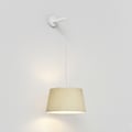 Tapered Round 400 Pleated Pendant (4005370) in Matt White - Product Thumbnail 1