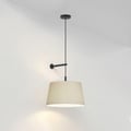 Tapered Round 400 Pleated Pendant (4005092) in Matt Black - Product Thumbnail 1
