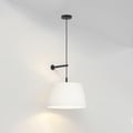 Tapered Round 400 Pleated Pendant (4005091) in Matt Black - Product Thumbnail 1