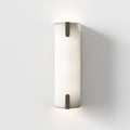 Elba + Wall Base 300 LED Phase (1367005) in Matt White with Elba Wall 400 Shade (5042014) in White Fabric - Thumbnail