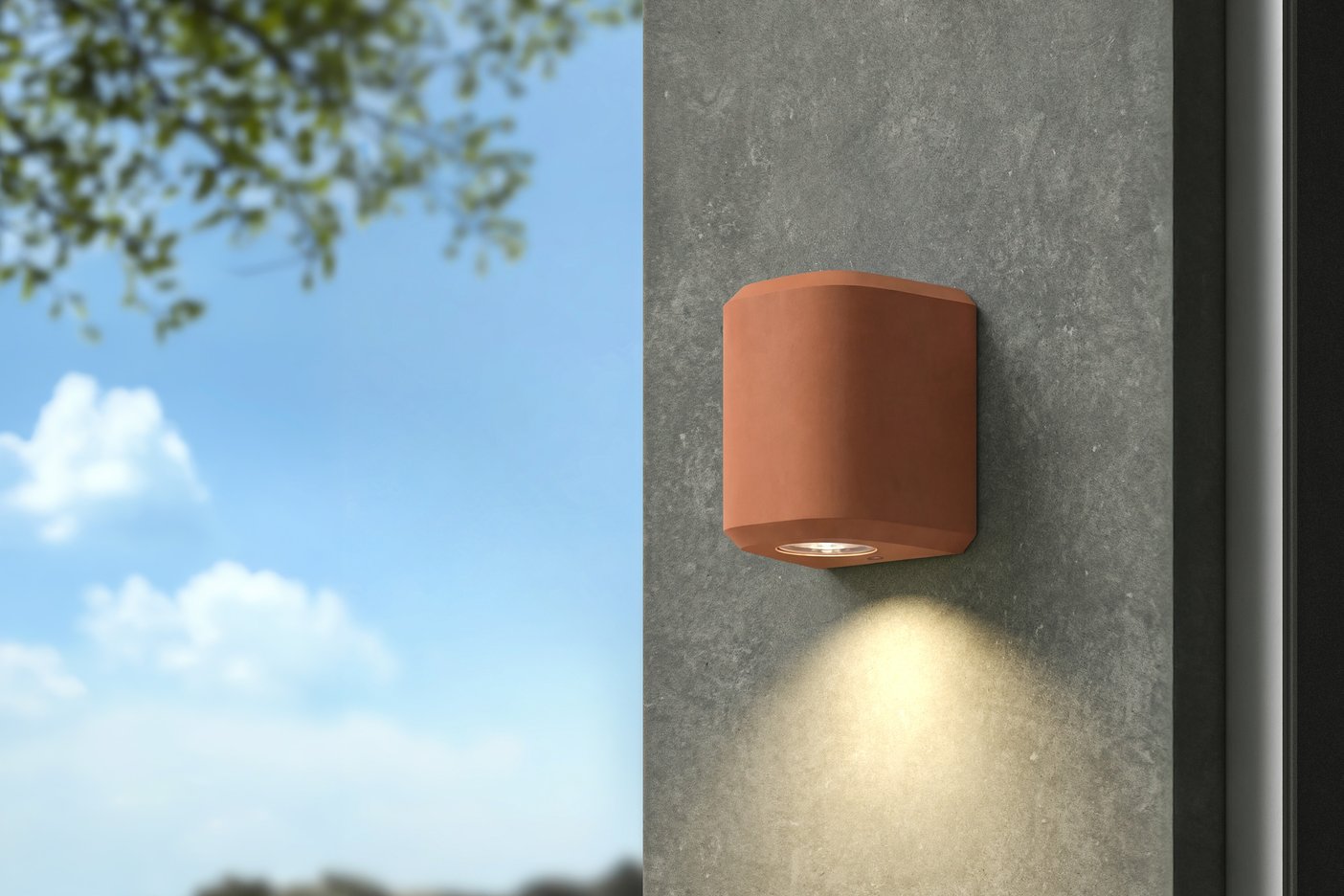 Brixham Wall in Terracotta Concrete