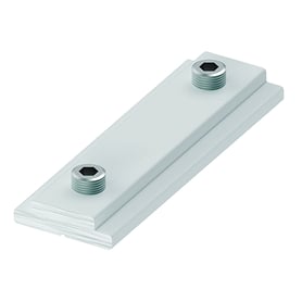 48V Double Track Straight Bracket (6038032) in Blanco Mate