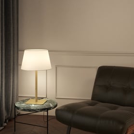 Beaumont Table (1480004) in Matt Gold - Insitu