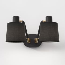 Edward Twin with Black Fabric Shades
