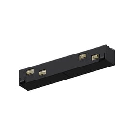 48V Track Straight Connector (6038013) in Matowy Czarny