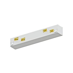 48V Track Straight Connector (6038014) in Bianco Lucido