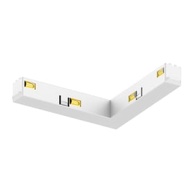 48V Track Corner Connector (6038016) in Bianco Lucido