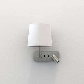 Side by Side (1406003) in Matt Nickel with Cone 180 (5018035) in White Fabric