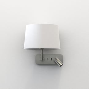 Side by Side (1406003) in Matt Nickel with Tapered Round 250 (5035003) in White Fabric