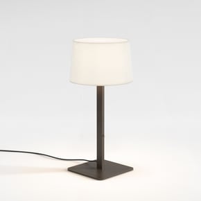Beaumont Table (1480002) in Bronze with Tapered Round 250 (5035003) in White Fabric