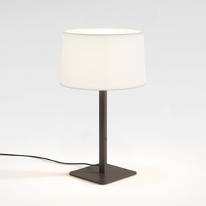 Beaumont Table (1480002) in Bronze with Tapered Round 330 (5035006) in White Fabric