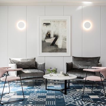 Lobby of Kimpton de Witt - featuring Astro Eclipse wall lights